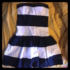 Strapless striped dress